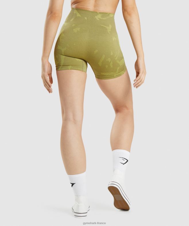Gymshark adapter le short camouflage sans couture savane | vert griffon femmes 6HF2878